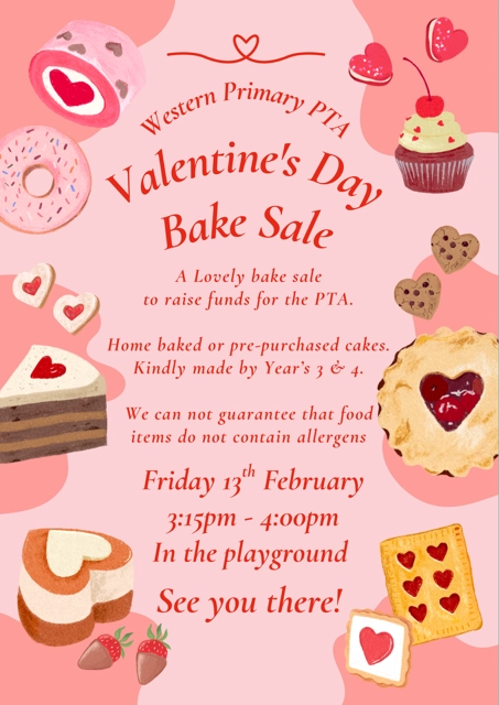 PTA Valentines bake sale