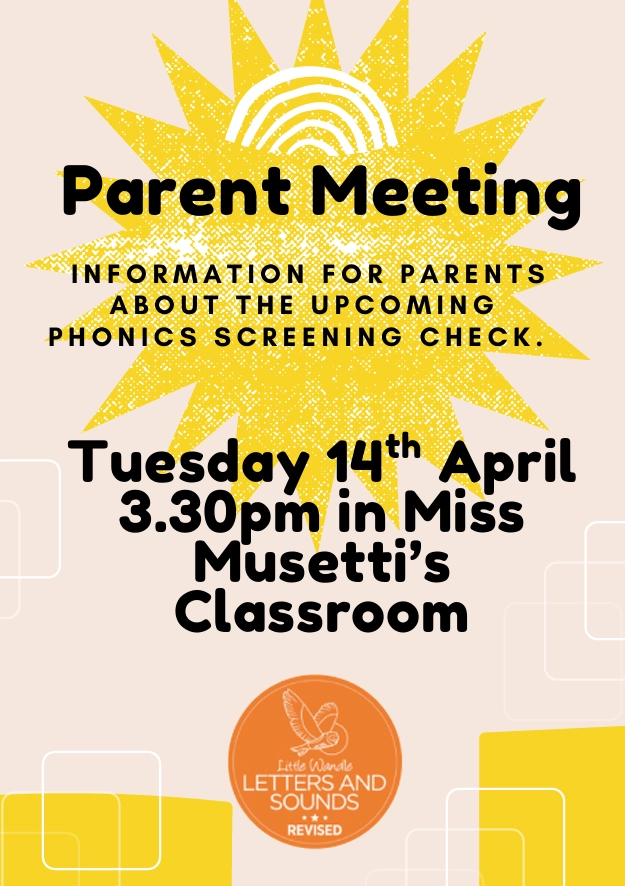 Y1 Phonics Meeting